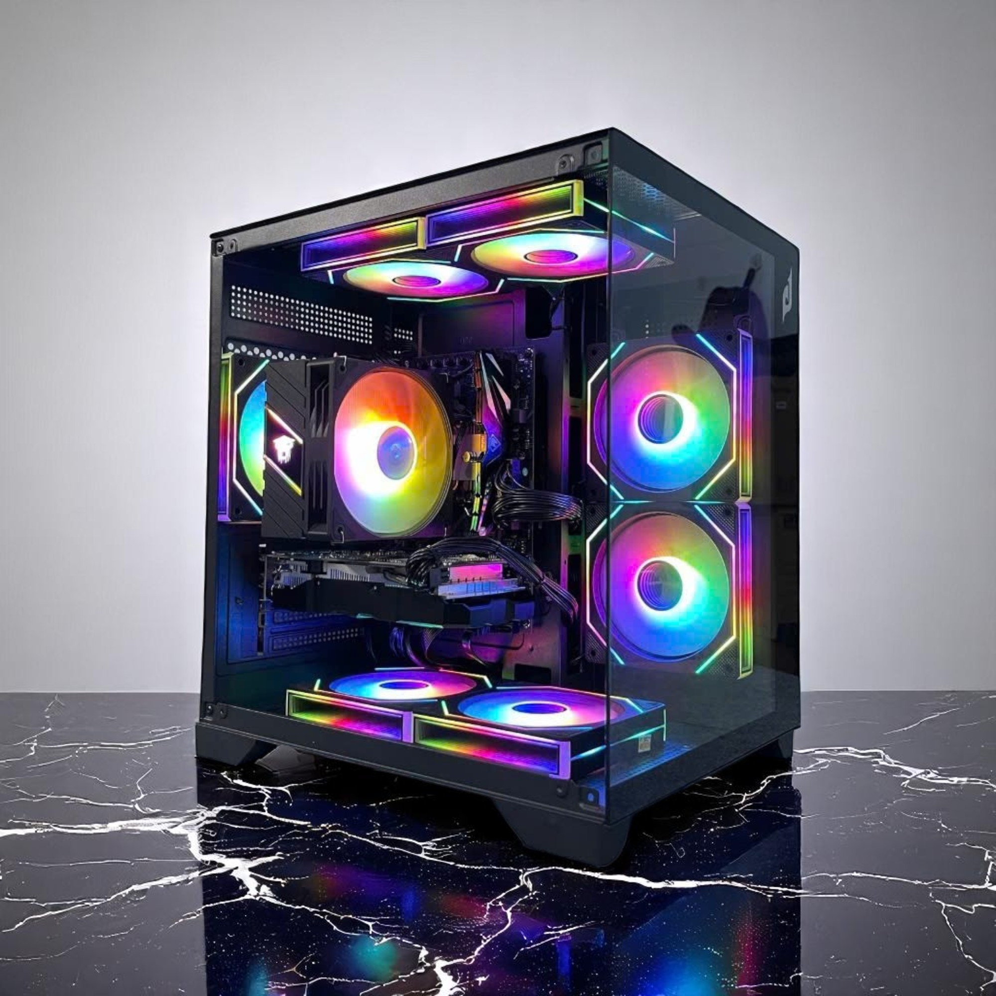 PC Gaming HMPC Aura | Intel Core I3 12100F\ RX 580 8G\ H610 \ RAM 16GB\ SSD 256GB