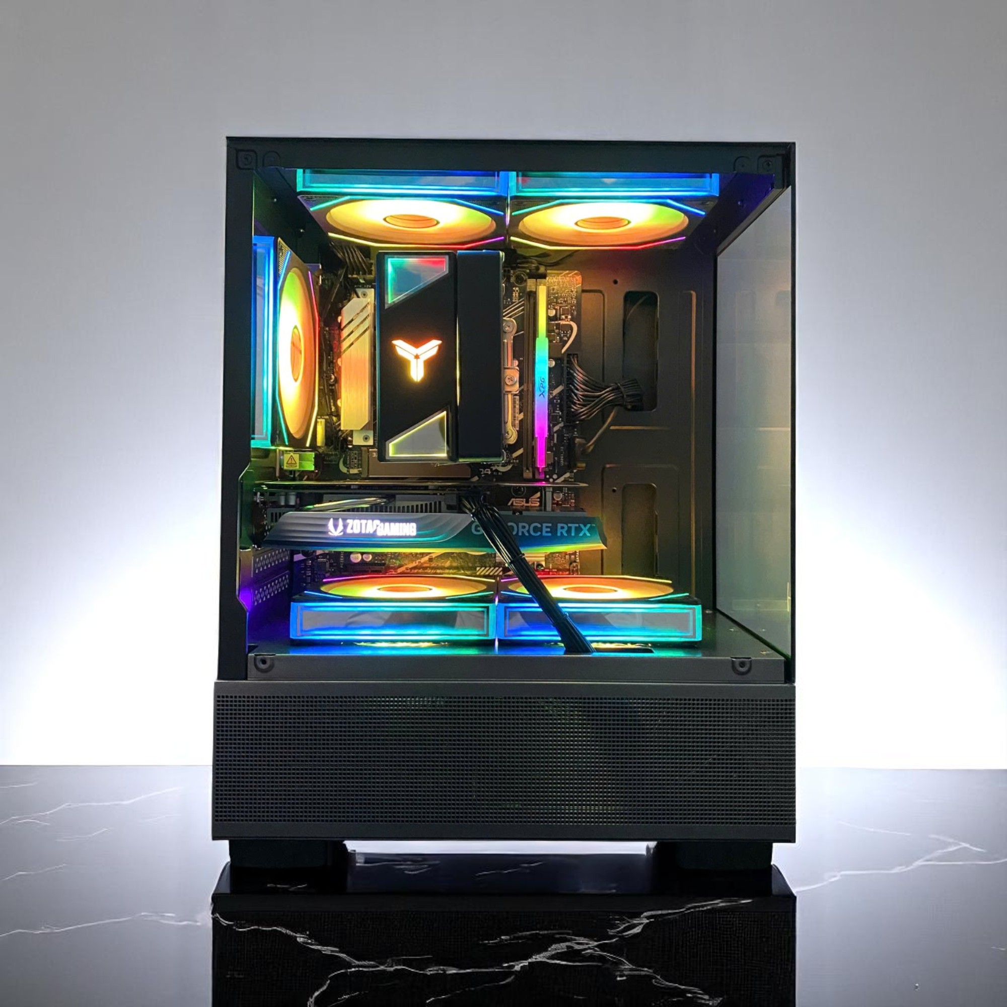 PC Gaming HMPC Vermilion Bird  | i5 12400f\ RTX 5060 8GB\ B760 \ RAM 16GB\ SSD 500GB