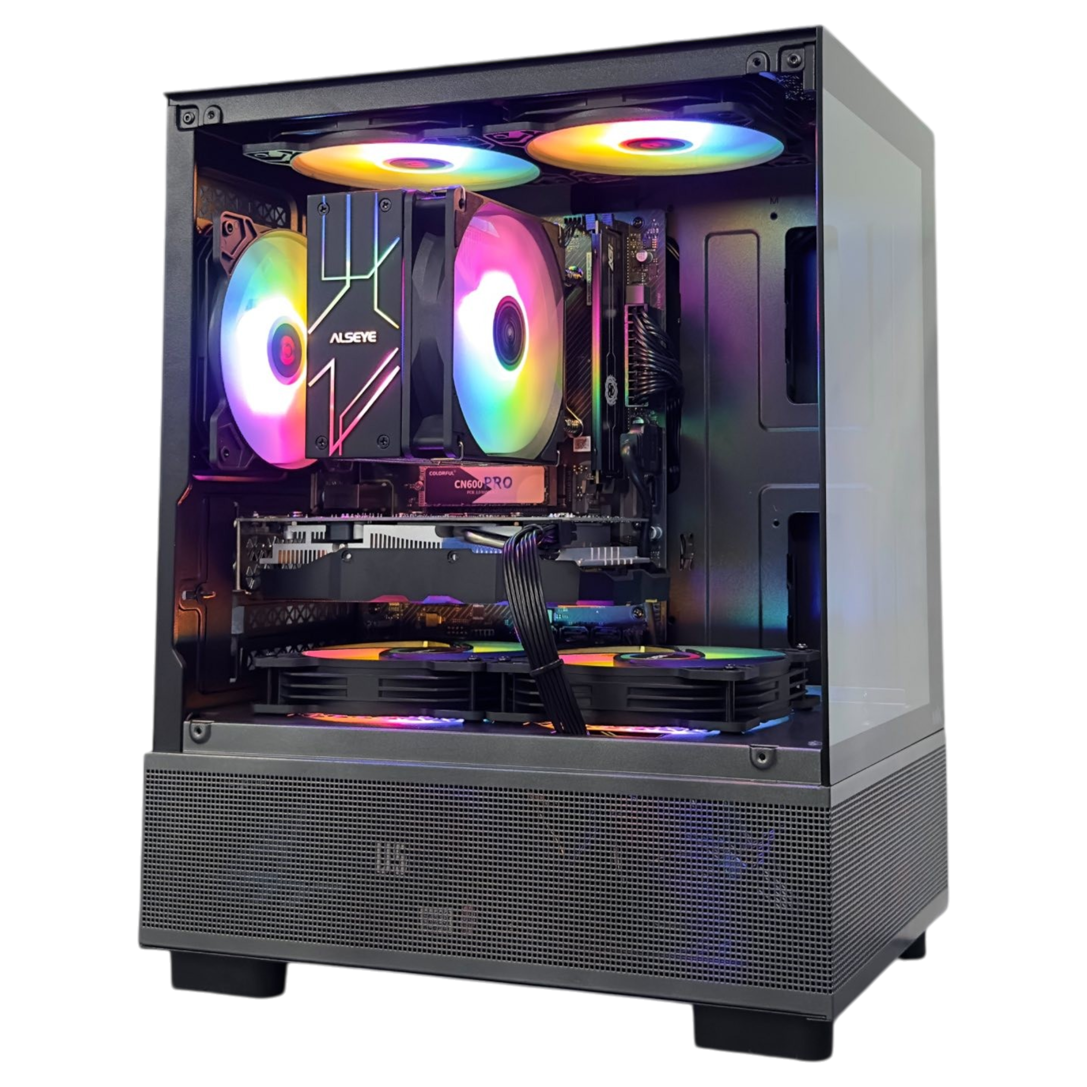 PC Gaming HMPC Aether Price | Intel Core I5 12400F \ RX 580 8G\ H610 \ RAM 16GB\ SSD 256GB