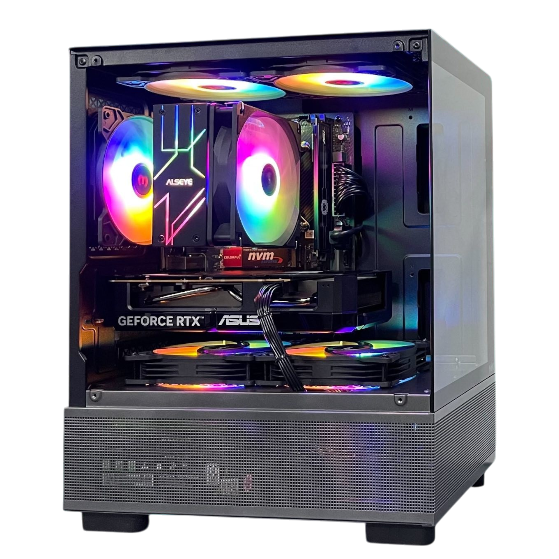 PC Gaming HMPC Aether Basic | Intel Core I5 12400F \ RTX 5060 8G\ H610 \ RAM 16GB\ SSD 256B