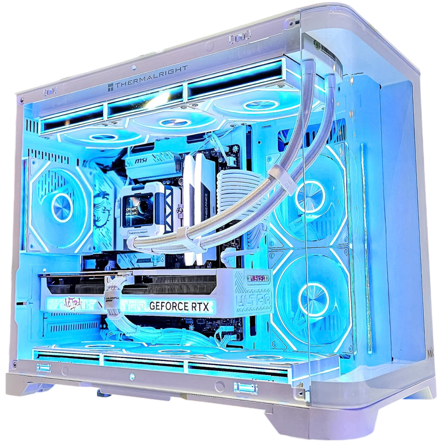 PC Gaming HMPC Focalors White | Intel Core I5 12400F \ RTX 5060 8GB \ B760 \ RAM 32GB \ SSD 512GB