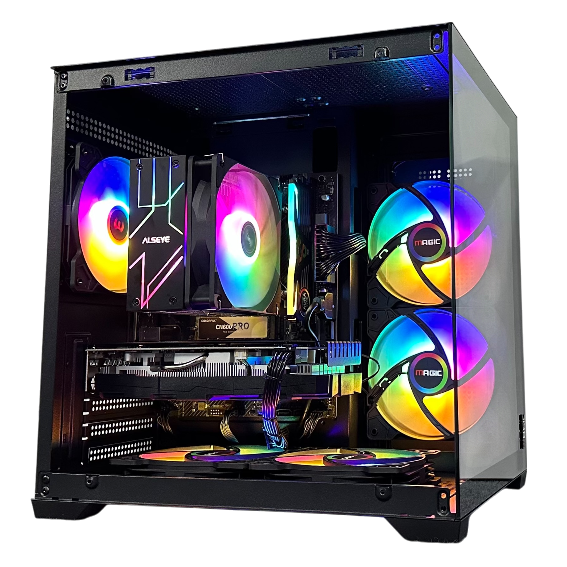 PC Gaming HMPC Aqua 12 | Intel Core I5 12400F \ GTX 1660 Super 6GB \ H610 \ RAM 16GB\ SSD 512GB