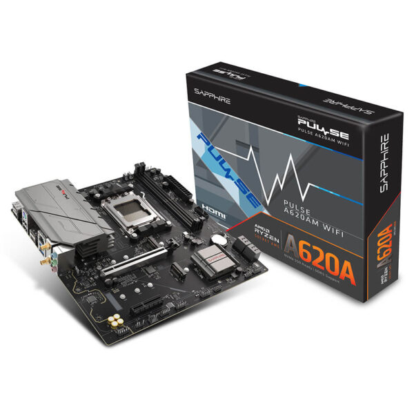 Mainboard Sapphire A620AM PULSE DDR5 | AM5, Có 2 cổng ARGB