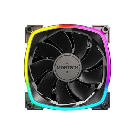 Quạt tản nhiệt PC Montech RX120 PWM | Fan lẻ 120mm, ARGB, Đen, gió ngược