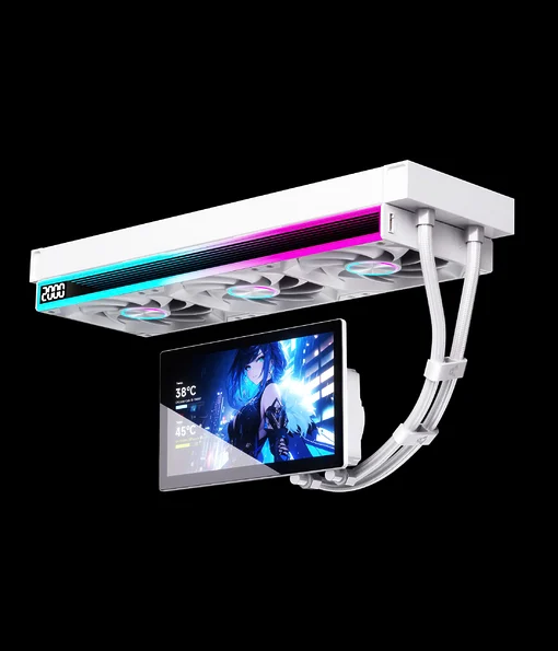 Tản Nước Leopard UltraFlow 360 Trắng – LCD 7 Inch, ARGB, Tản 320W